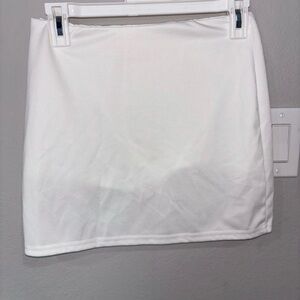SHEIN White Stretch Mini Skirt